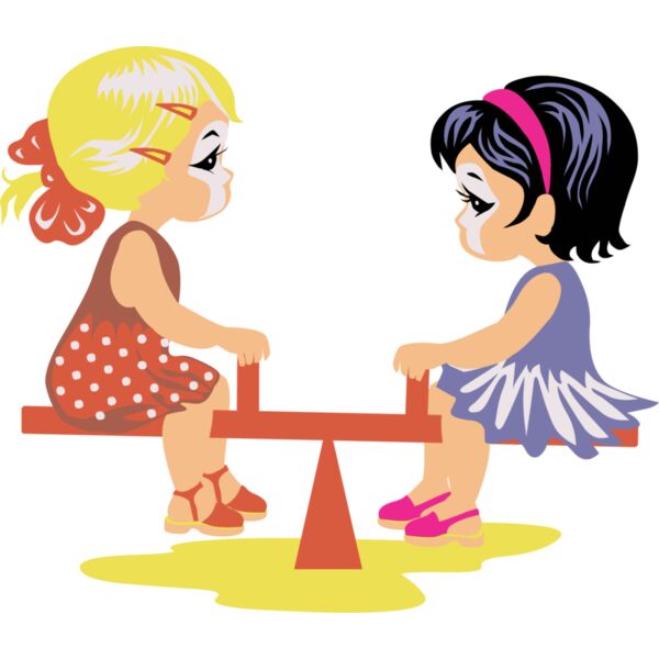 Girls on seesaw Thumbnail