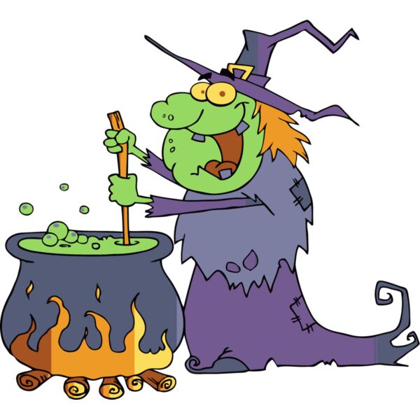 Witch with cauldron Thumbnail