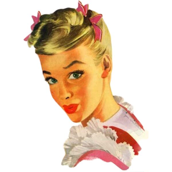 free vintage image retro 1950 s lady Thumbnail