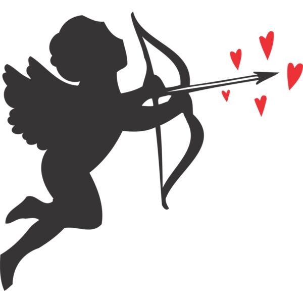Cupid with red hearts Thumbnail