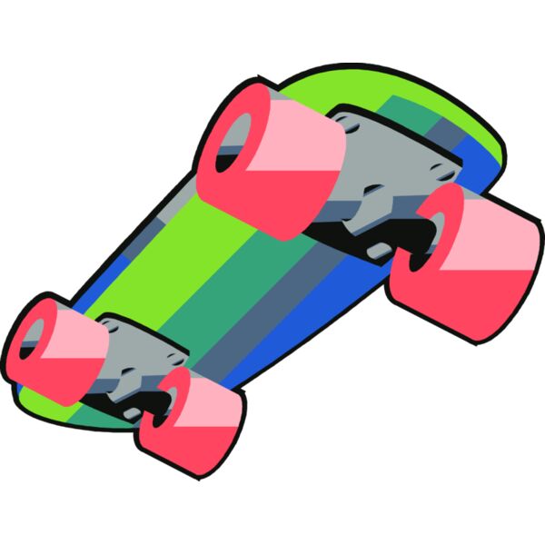 Skateboard colourful Thumbnail