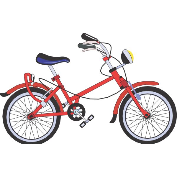 Red old school bike Thumbnail