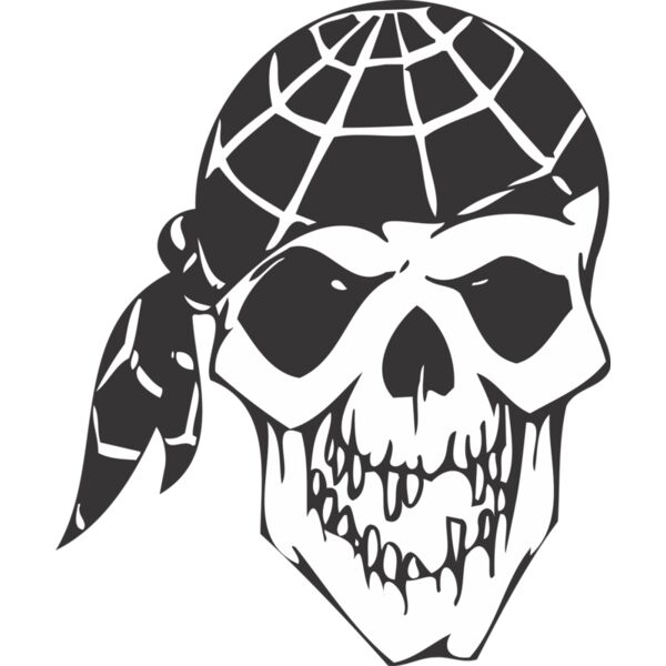 Skull with bandana Thumbnail