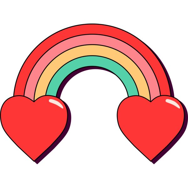 Double Heart Rainbow Thumbnail